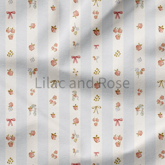 PRE-ORDER - Strawberries - Blue Stripes