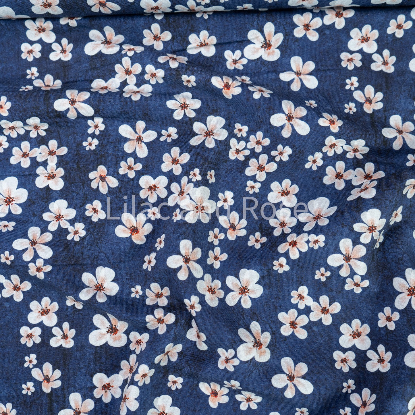 Cotton Jersey - Ditsy Flowers - Navy
