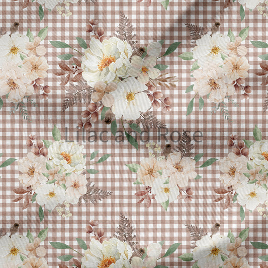 PRE-ORDER - Brown Gingham Floral