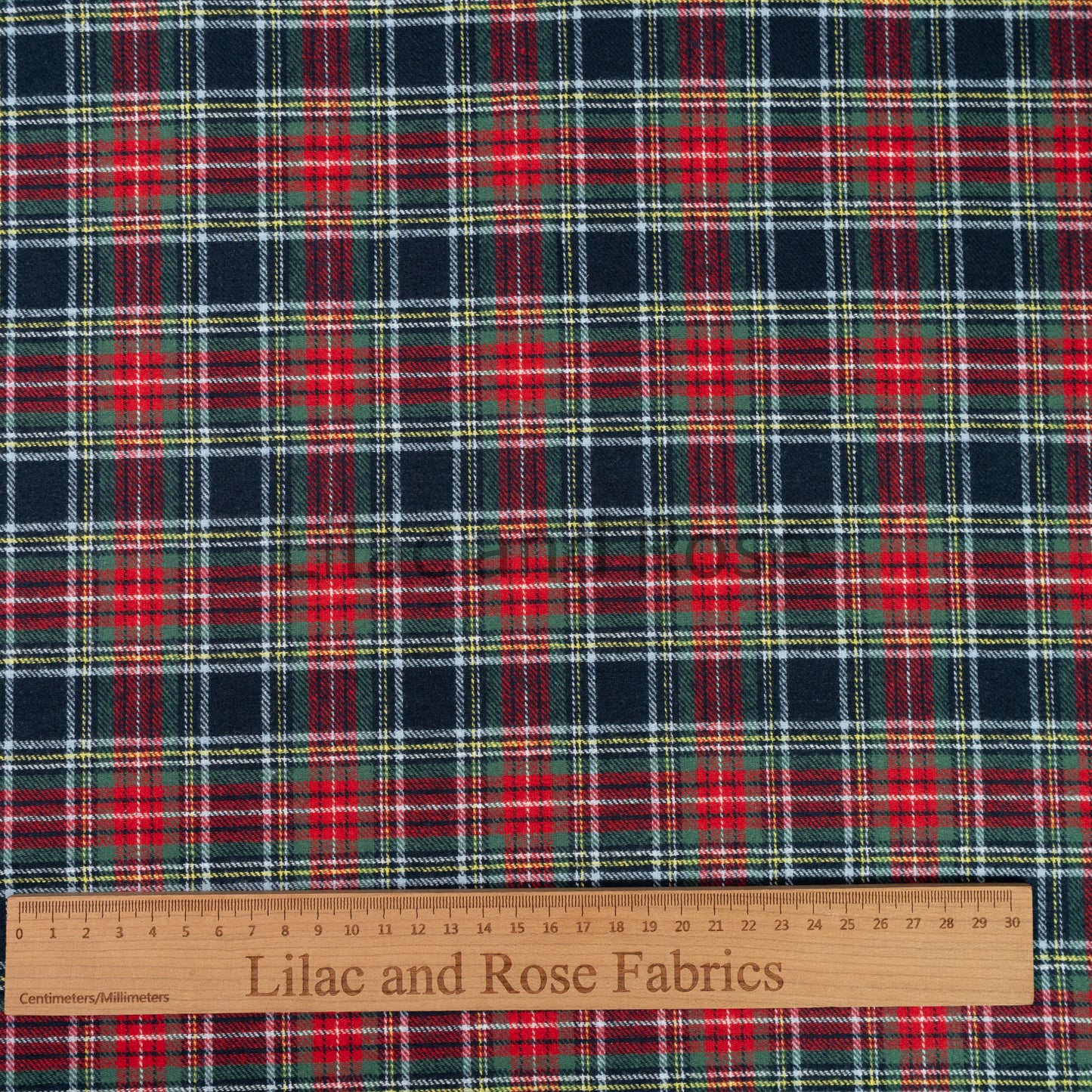 100% Brushed Cotton - Red and Blue Tartan