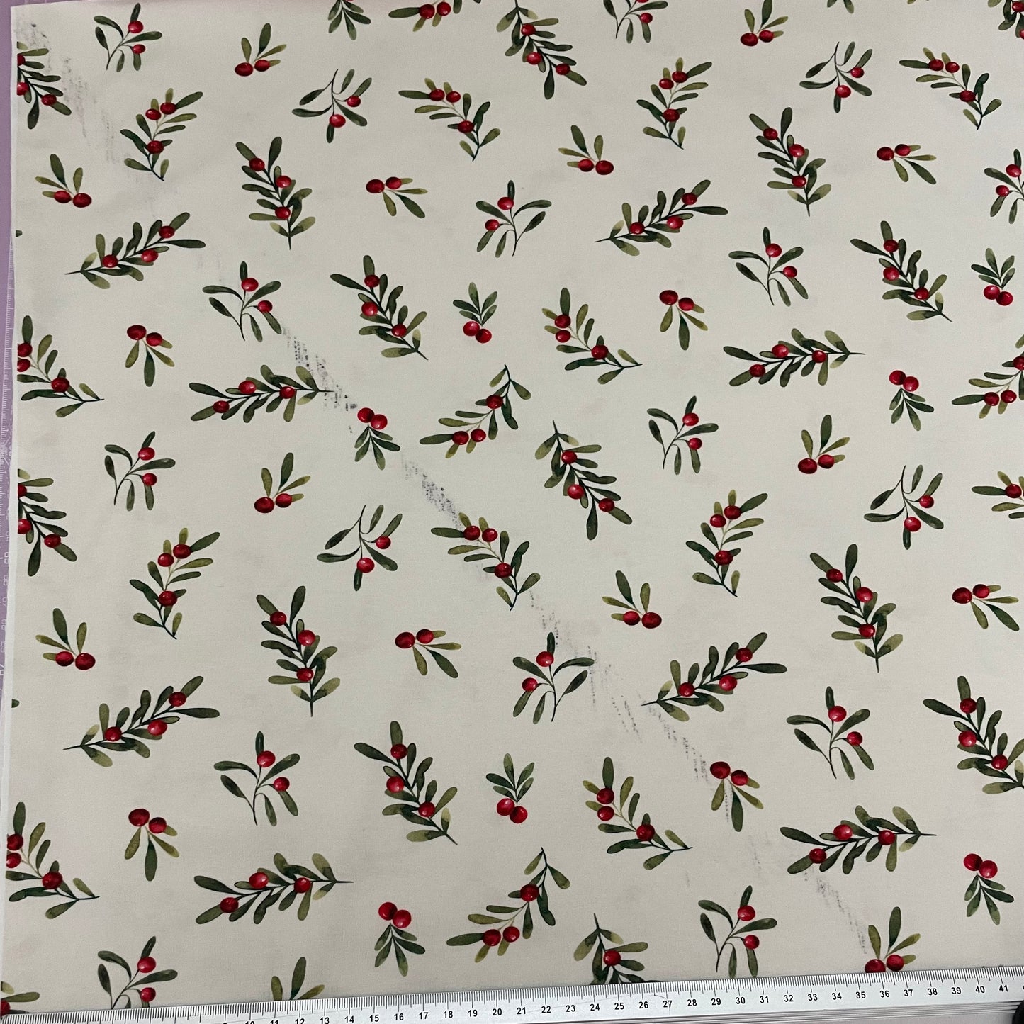 Marked Remnant 79cm - Cotton Jersey - Winter Berries