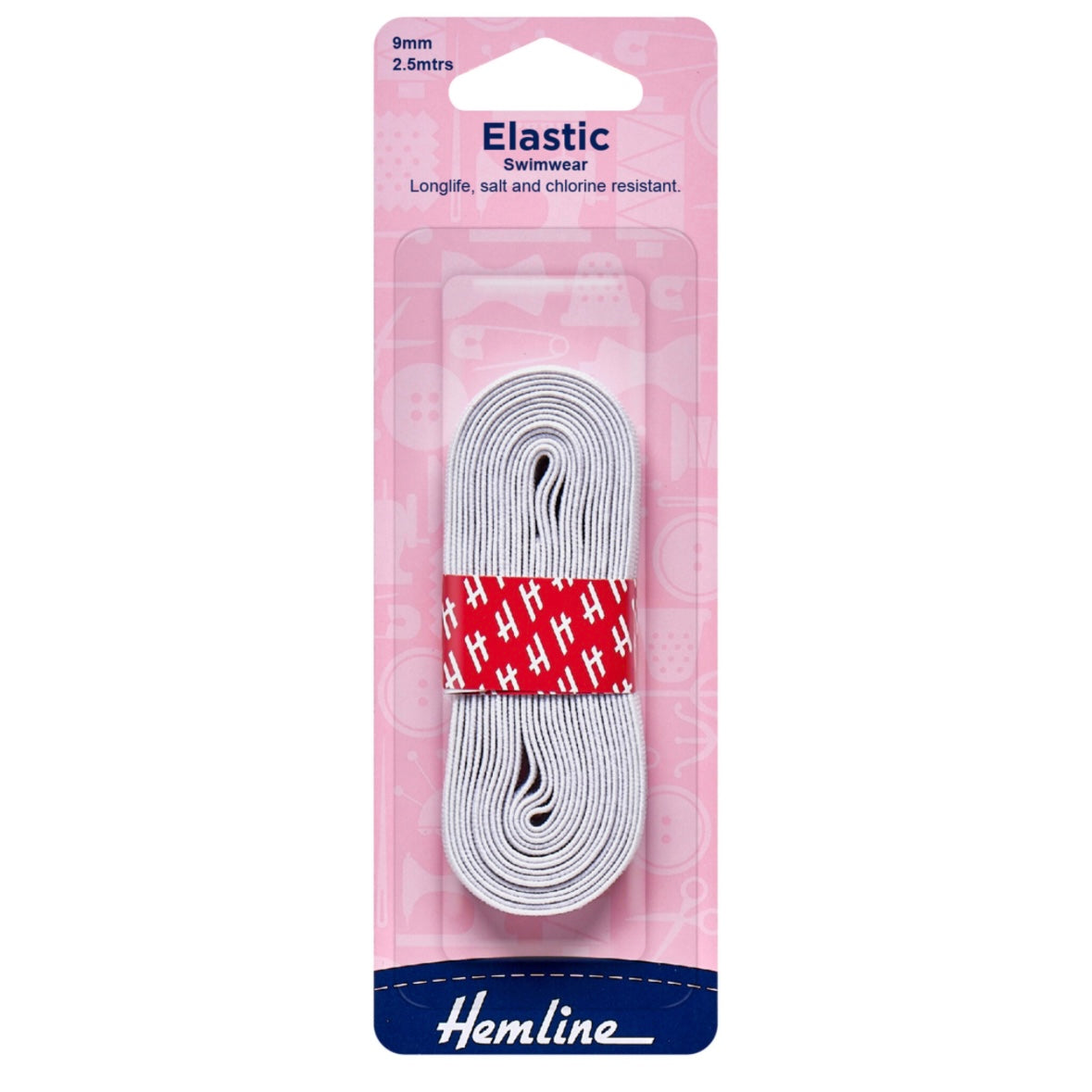 Hemline Woven Swimwear Elastic - 9mm wide x 2.5m