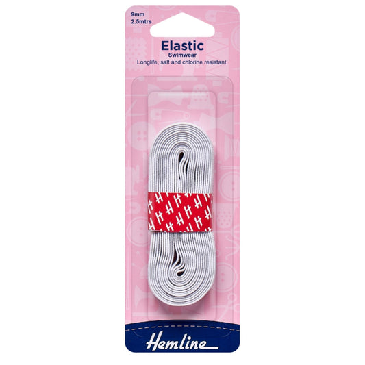 Hemline Woven Swimwear Elastic - 9mm wide x 2.5m