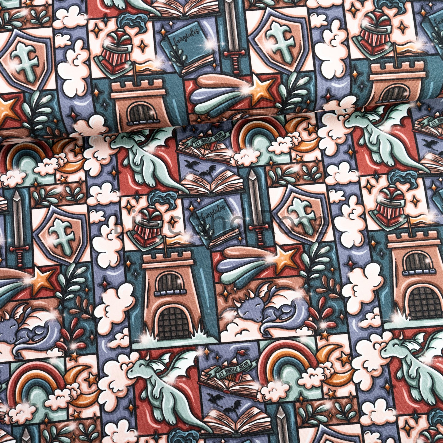 French Terry - Fairytale Patchwork