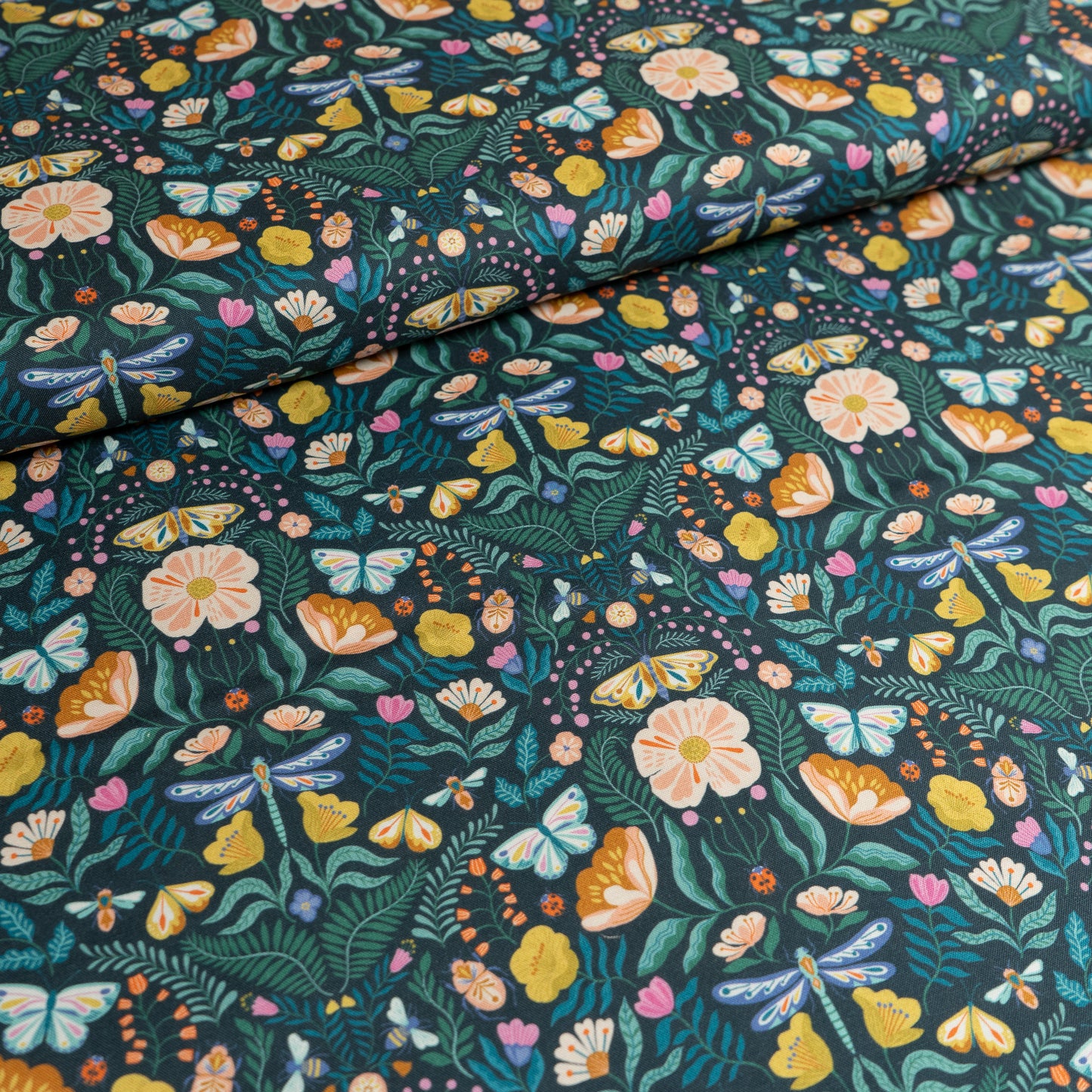 100% Cotton - Flutter in Green by Dashwood Studios