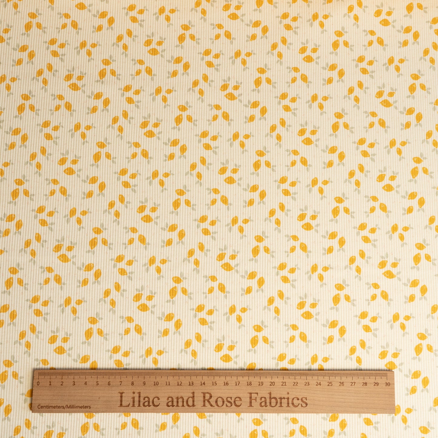 Fine Rib Knit Jersey - Lemons