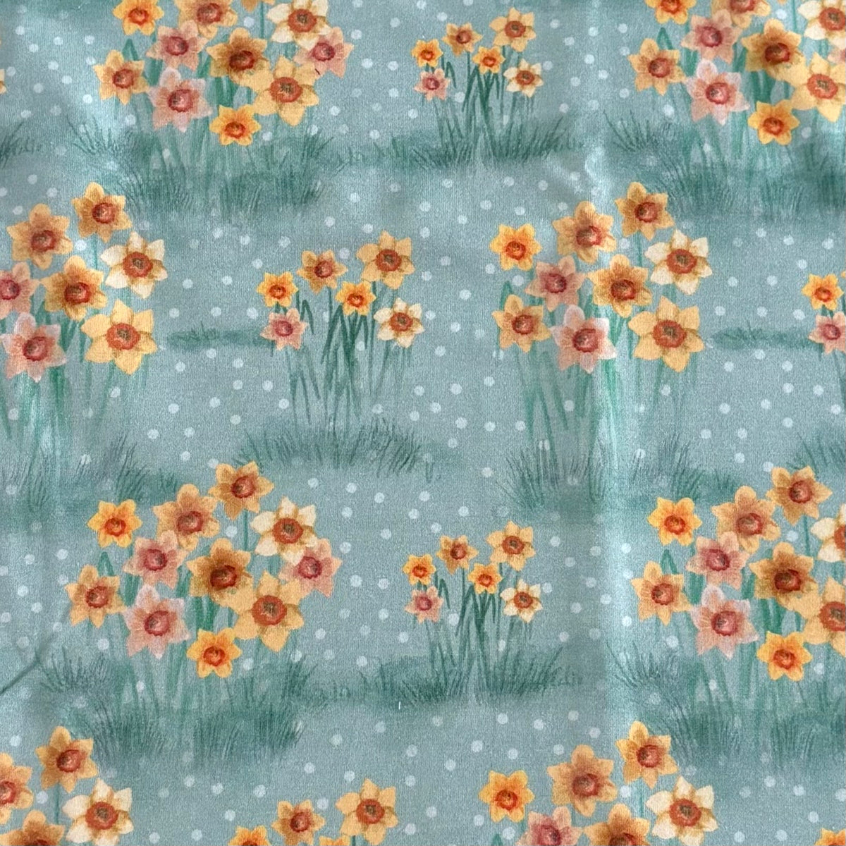 Remnant 55cm - Cotton Jersey - Spring Daffodils