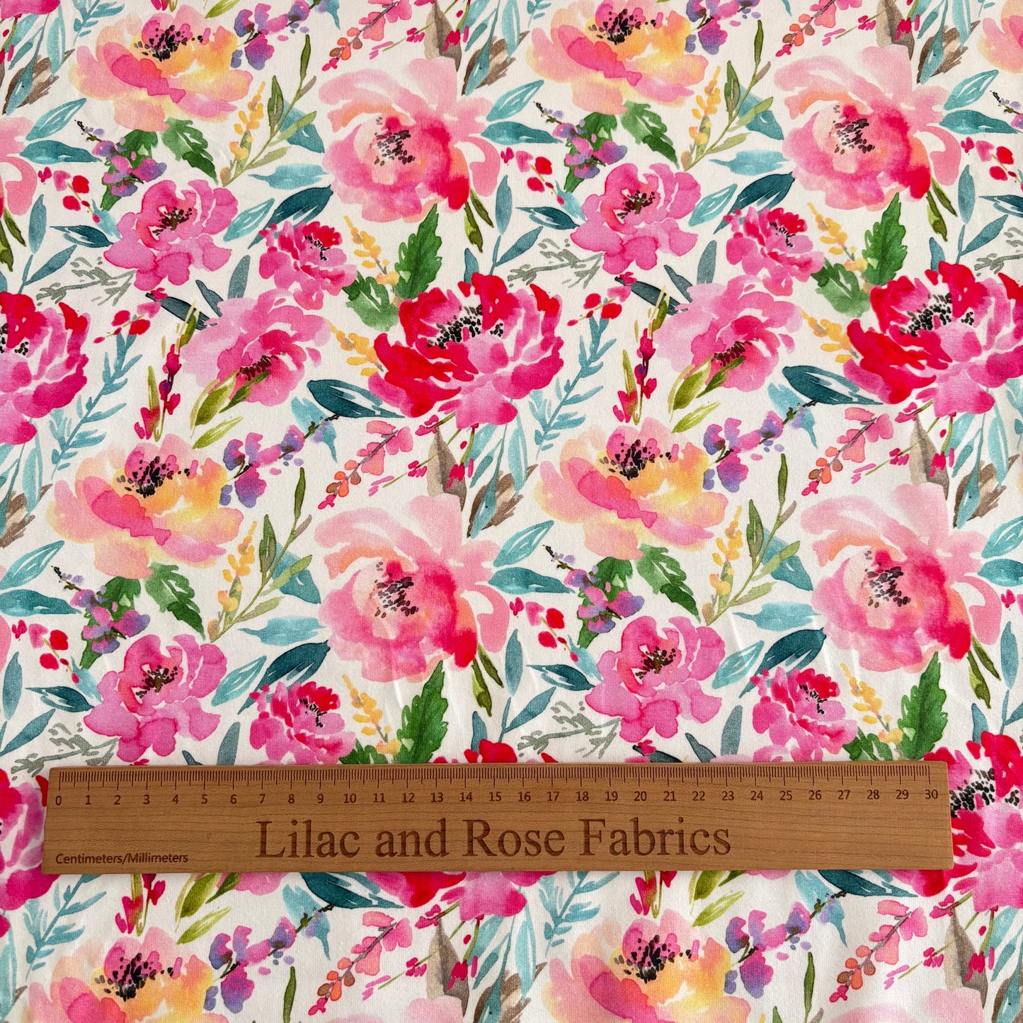 Cotton Jersey - Fuchsia Floral