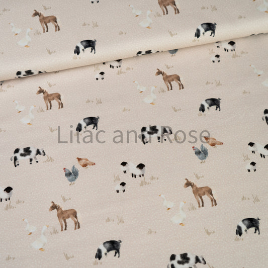 Cotton Jersey - Neutral Farm