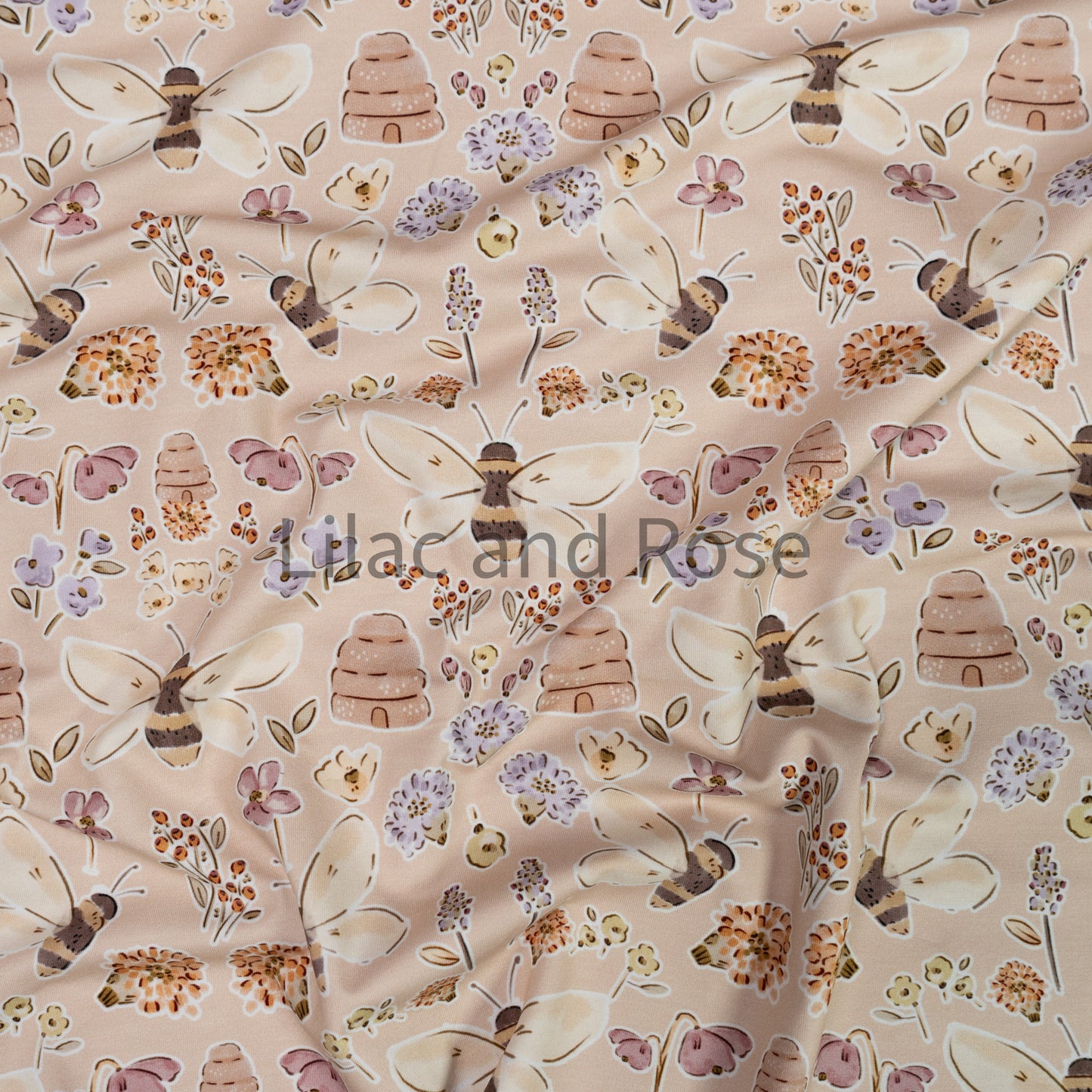 Cotton Jersey - Bilberry - Almond