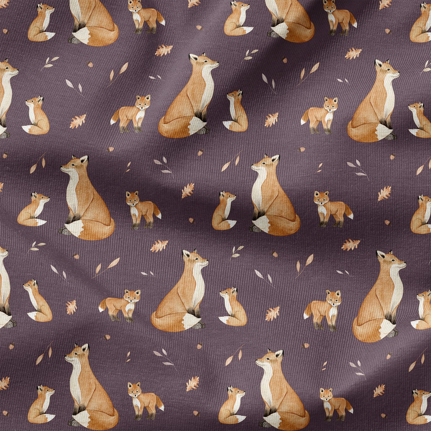 PRE-ORDER - Foraging Foxes in Plum (Exclusive)
