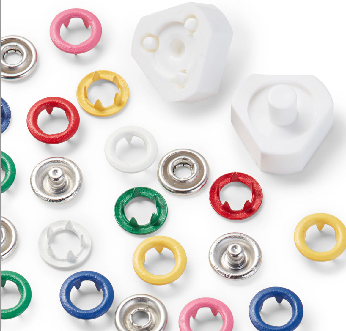 Prym Coloured Jersey Fasteners - 8mm - 60 Pack