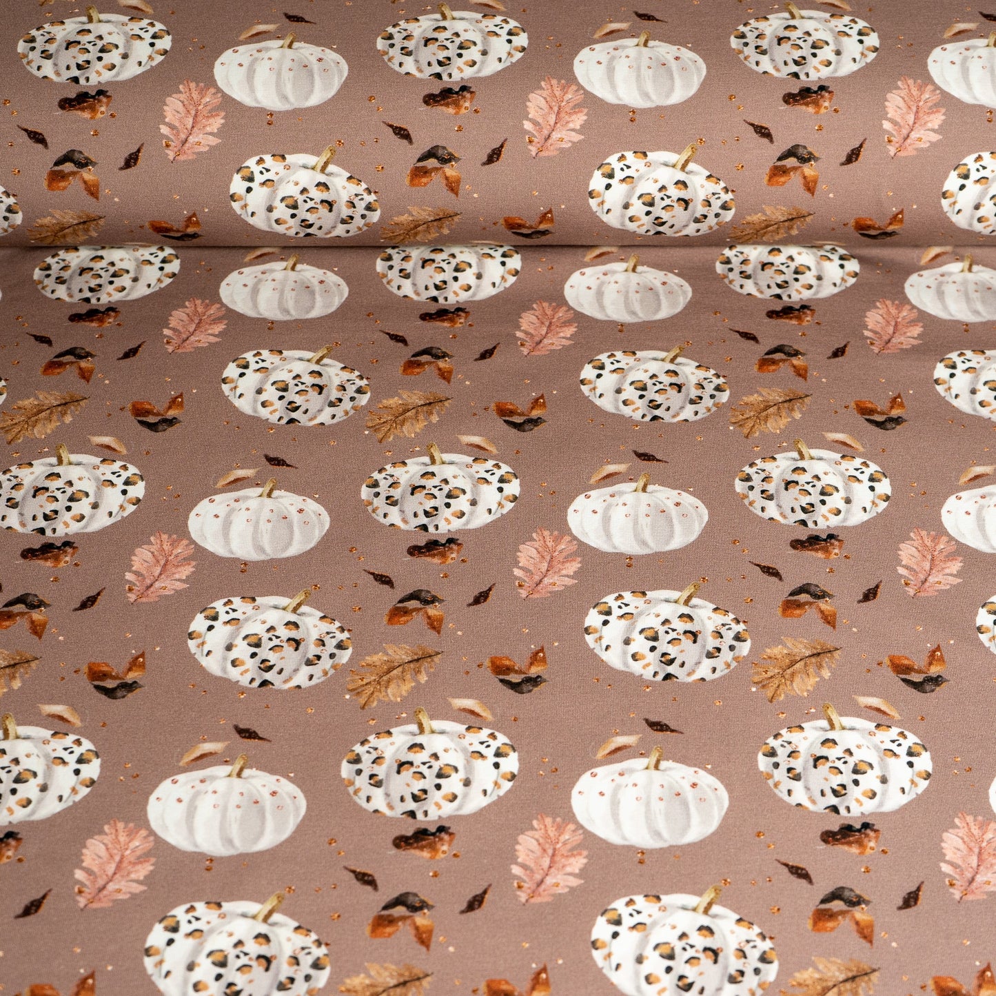 Cotton Jersey - Leopard Print Pumpkins