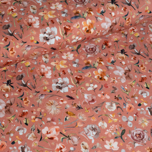 Cotton Jersey - Rose Pink Floral