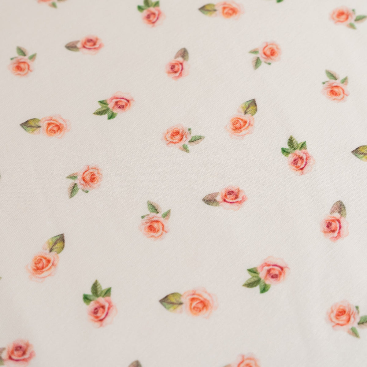 Remnant 26cm Cotton Jersey - Pink Roses