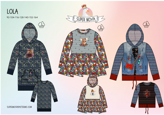 Paper Sewing Pattern, Lola by Supernova Patterns